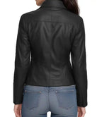 Casual Leather Jacket Black
