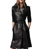 Petite Long Coat Leather