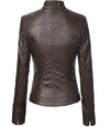 Casual Leather Jacket Black