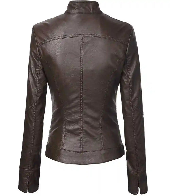 Casual Leather Jacket Black