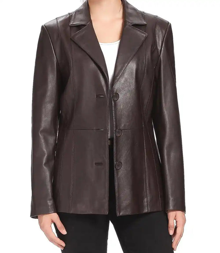 Womens Tall Blazer Brown