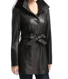 Long Belted Coat Black