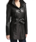 Long Belted Coat Black