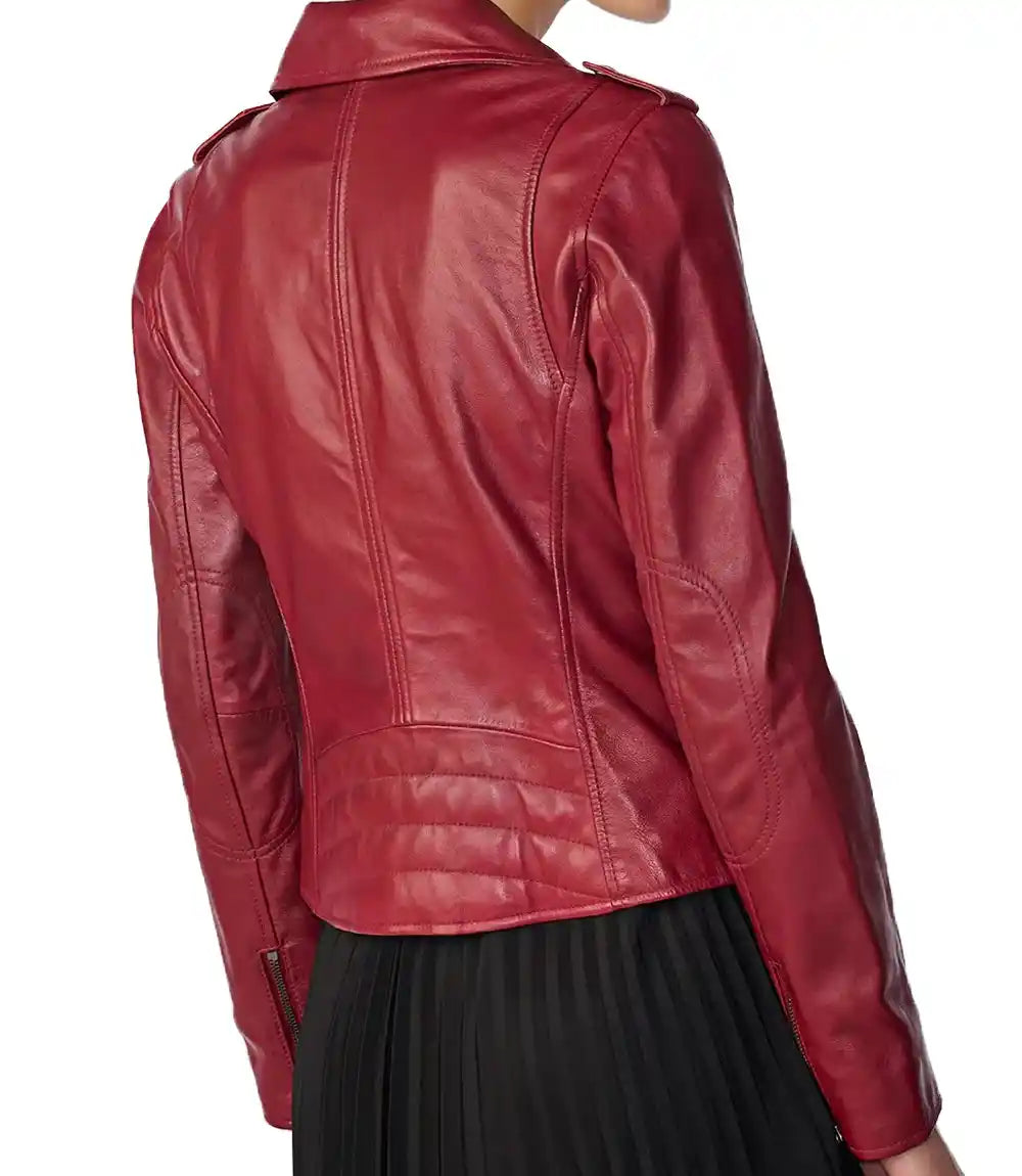 Red Genuine Leather Jacket