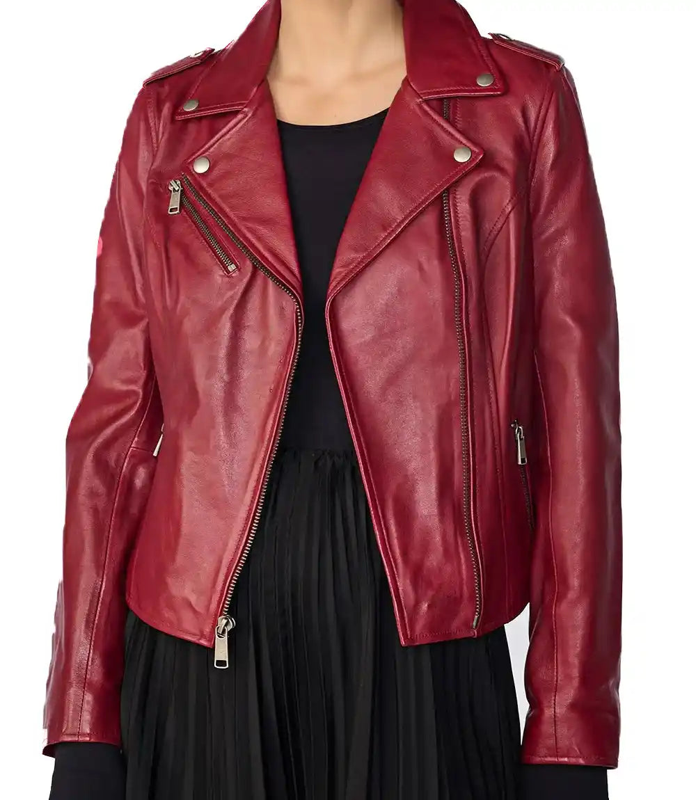 Womens Leather Motorcycle Jacket