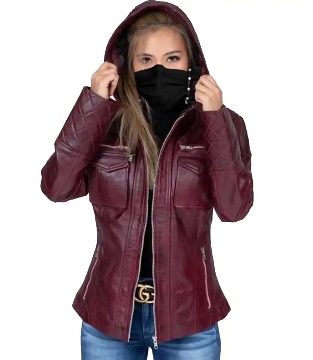 Genuine Leather Jacket Womens