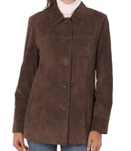Casual Leather Jacket Brown
