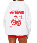  Womens White Fox with Love Hoodie