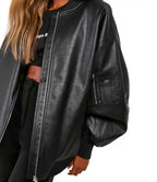 Long Black Leather Jacket

