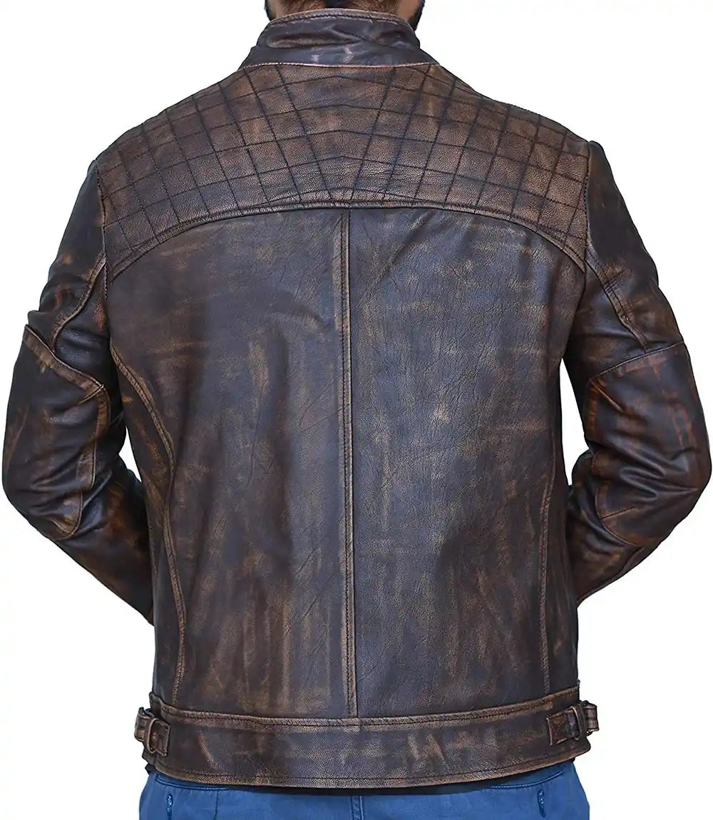 Cafe Racer Jacket Distressed