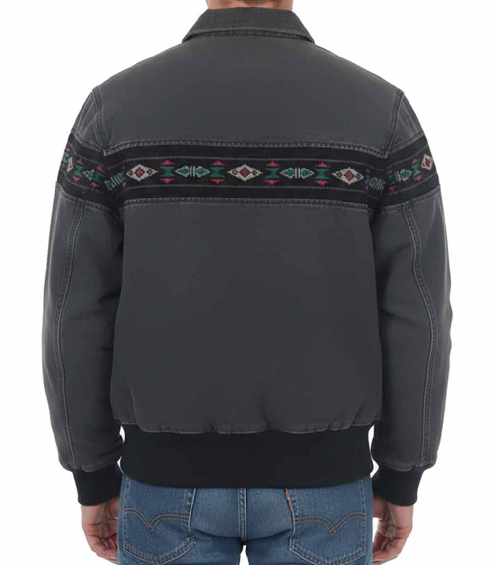 90s Vintage Aztec Tribal Santa Fe Bomber Jacket