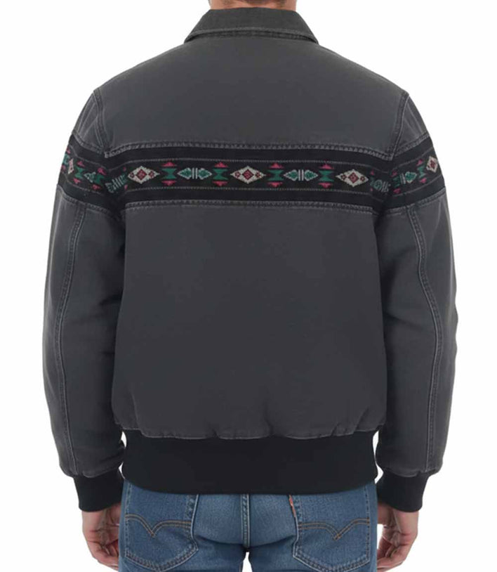 90s Vintage Aztec Tribal Santa Fe Bomber Jacket