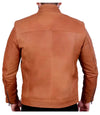 Cognac Italian Leather Biker Jacket