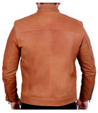 Cognac Italian Leather Biker Jacket