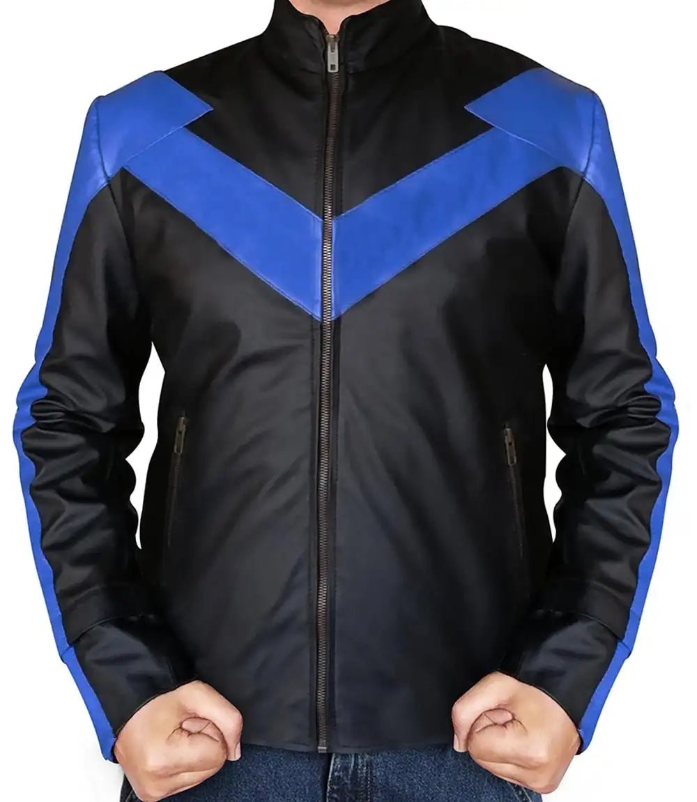 Dick Grayson Nightwing Leather Jacket - MovieStarJacket
