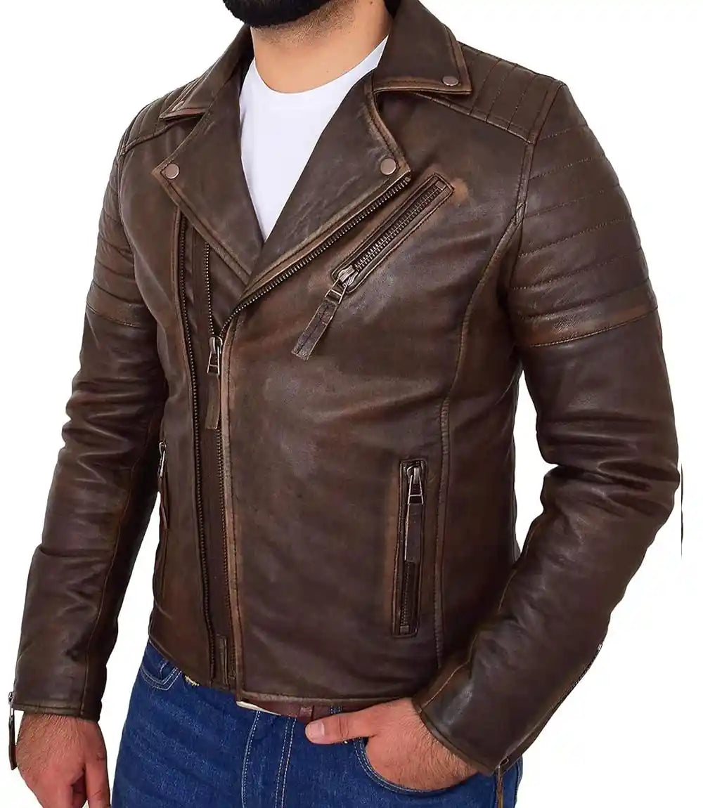 Genuine Leather Jacket Motorcycle