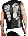 Daryl Dixon Angel Wings Leather Vest - MovieStarJacket