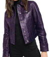 Purple Leather Jacket