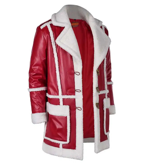 Red One J.K. Simmons Santa Coat | Leather Santa Claus Jacket