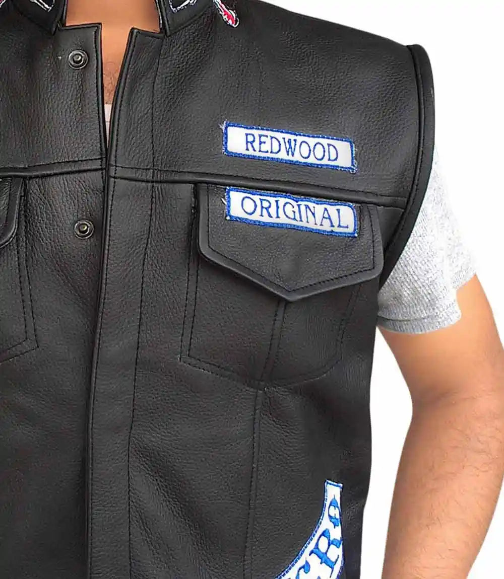 sons of anarchy black vest