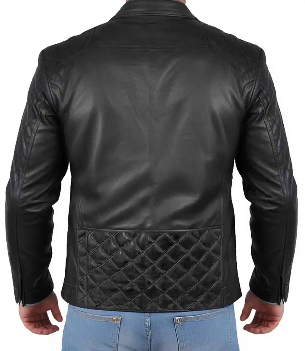 Black Leather Moto Jacket

