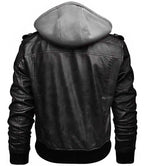Retro Leather Bomber Jacket