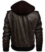 Retro Leather Bomber Jacket