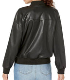 Women Casual Black Bomber Leather Jacket - MovieStarJacket