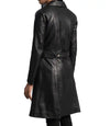 Women Trench Coat Black | Long Belted Coat Winter


