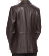 Womens New Look Tall Brown Leather Blazer Jacket - MovieStarJacket