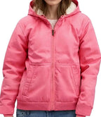 Womens Pink Fur Jacket with Hood - MovieStarJacket