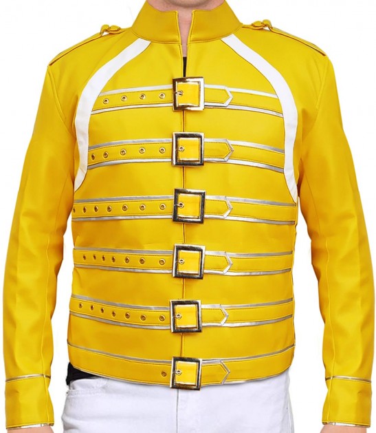 Freddie Mercury Yellow Leather Jacket