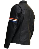 Cafe Racer Vintage Retro Black Motorcycle Jacket