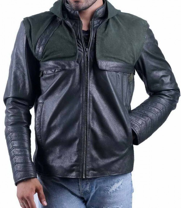 green arrow leather jacket