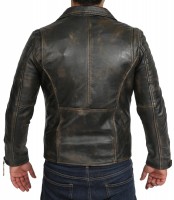 brown vintage motorcycle distressed jacket