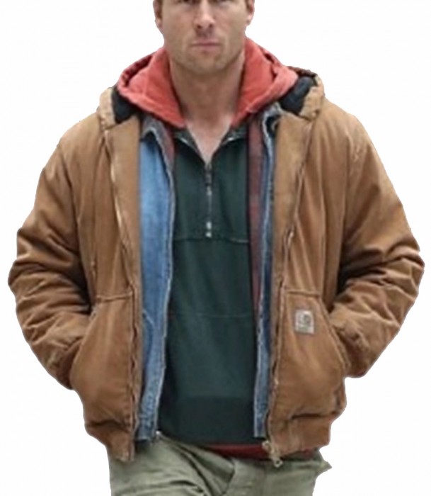 Running Cotton Bomber Jacket With Hood