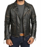 Vintage Leather Motorcycle Jacket