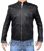 Modern Leather Jacket Wrinkled