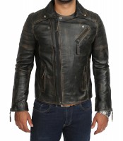 80s Leather Jacket Distressed